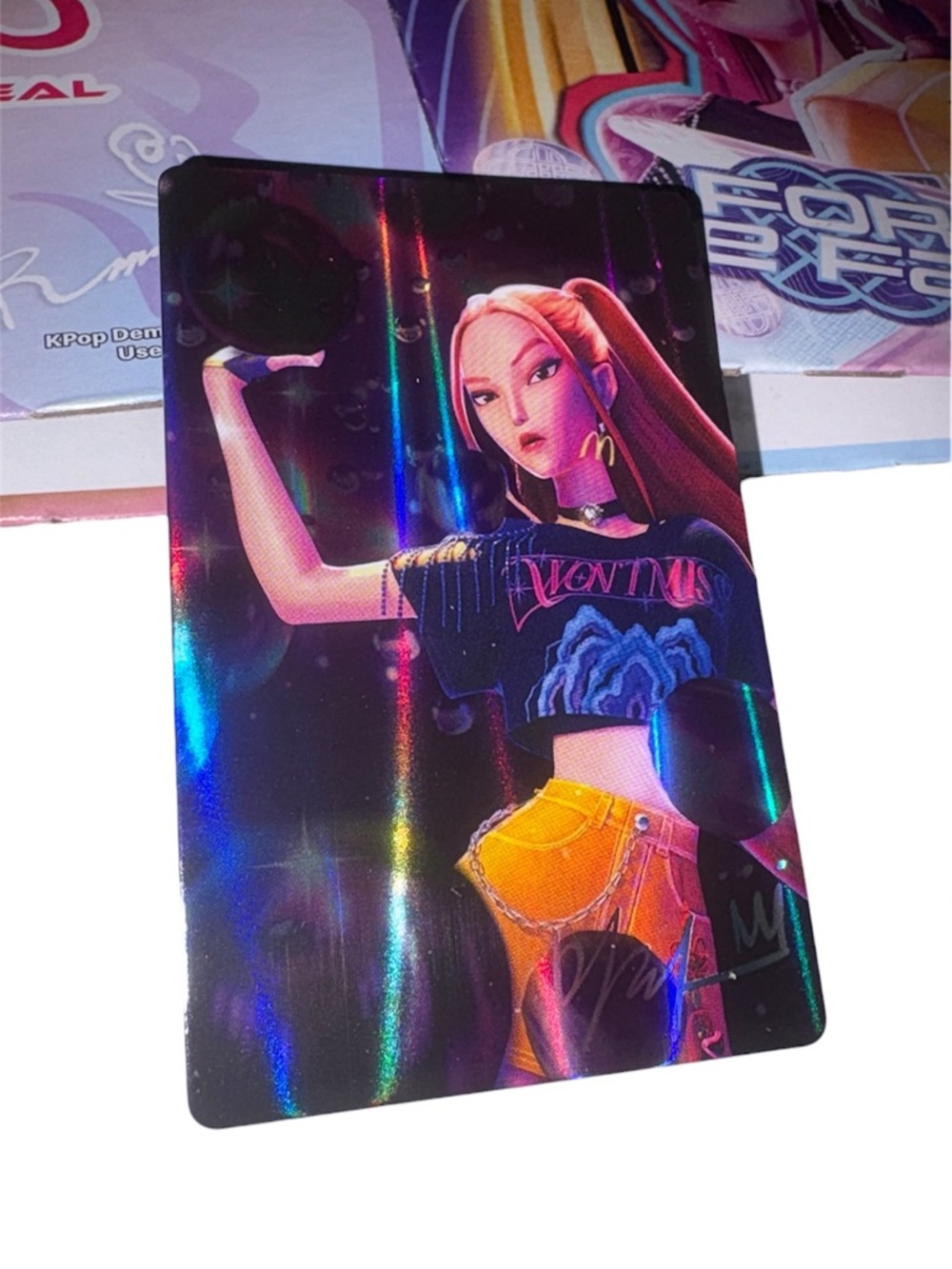 McDonald's The HUNTRX Meal Holographic Card (Mira) & Ramyeon Seasoning